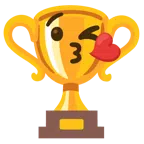 ถ้วยรางวัล + หน้าส่งจุ๊บ
