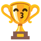 ถ้วยรางวัล + หน้ายิ้มส่งจุ๊บ