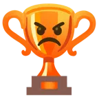 Pokal + schmollendes Gesicht