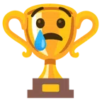 Pokal + weinendes Gesicht
