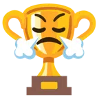 Pokal + schnaubendes Gesicht