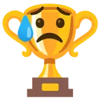 Pokal + trauriges aber erleichtertes Gesicht