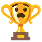Pokal + qualvolles Gesicht