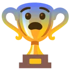Pokal + ängstliches Gesicht