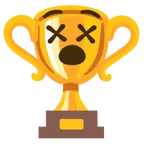 Pokal + benommenes Gesicht