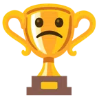 Pokal + betrübtes Gesicht