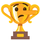 Pokal + lügendes Gesicht