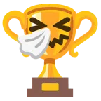 Pokal + niesendes Gesicht