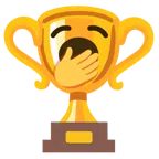 ถ้วยรางวัล + หน้ากำลังหาว