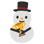 Pokal + Schneemann ohne Schneeflocken