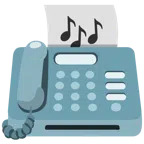 Faxgerät + Musiknoten