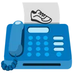 Faxgerät + Sportschuh