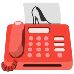 Faxgerät + Stöckelschuh