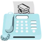 Faxgerät + Bücherstapel