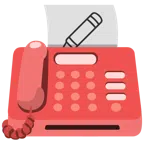 Faxgerät + Wachsmalstift