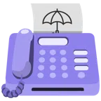 Faxgerät + Regenschirm