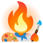 fuoco + tavolozza