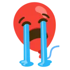 loudly crying face + balloon