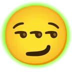 radioactive + smirking face