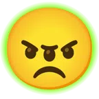 radioactive + angry face