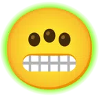 radioactive + grimacing face