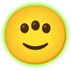 radioactive + slightly smiling face