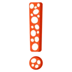 red exclamation mark + mushroom