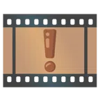 red exclamation mark + film frames