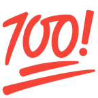 red exclamation mark + hundred points