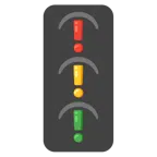 red exclamation mark + vertical traffic light