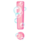 red exclamation mark + soap