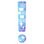 red exclamation mark + mirror ball