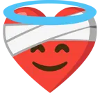 cuore guarito + faccina con sorriso e aureola