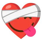 cuore guarito + faccina che si lecca i baffi