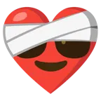 cuore guarito + faccina con sorriso e occhiali da sole