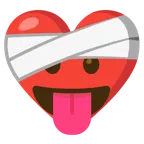 cuore guarito + faccina che mostra la lingua