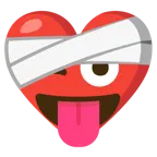 cuore guarito + faccina che fa l’occhiolino e mostra la lingua