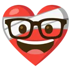 cuore guarito + faccina nerd