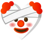 cuore guarito + faccina pagliaccio