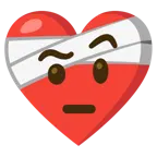 cuore guarito + faccina con sopracciglia alzate