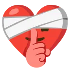 cuore guarito + faccina che zittisce