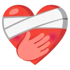 cuore guarito + faccina con mano sulla bocca