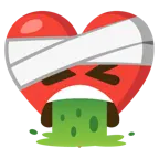 cuore guarito + faccina che vomita