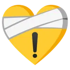cuore guarito + simbolo di avviso