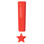 stella + punto esclamativo rosso