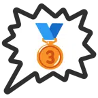 right anger bubble + 3rd place medal