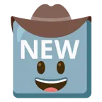 faccina con cappello da cowboy + pulsante NEW