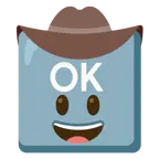 faccina con cappello da cowboy + pulsante OK