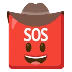 faccina con cappello da cowboy + pulsante SOS