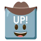 faccina con cappello da cowboy + pulsante UP!